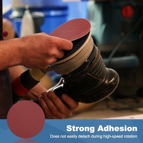 3 Pack 10 Inch PSA Sanding Discs 400 Grit Aluminum Oxide Red - size: 400 grit