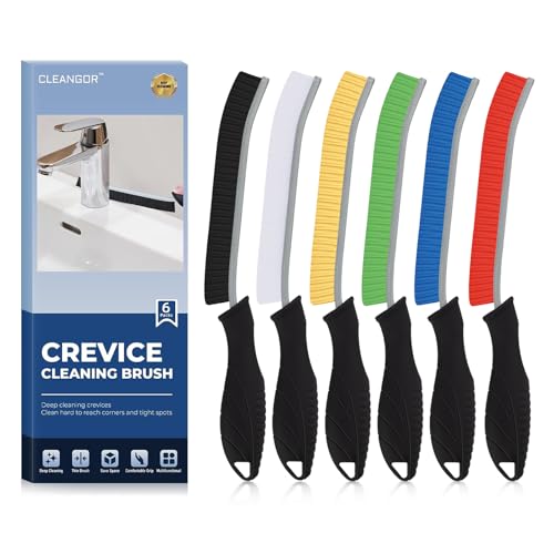 CLEANGOR Crevice Cleaning Brushes, Cleaner Scrub Brush Tool for Crevice - color: Multicolor