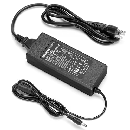 Facmogu 12V 8A AC to DC Converter Power Adapter, 96W AC 100-240V to DC 12V - size: 12V 8A (2 Prong Plug)