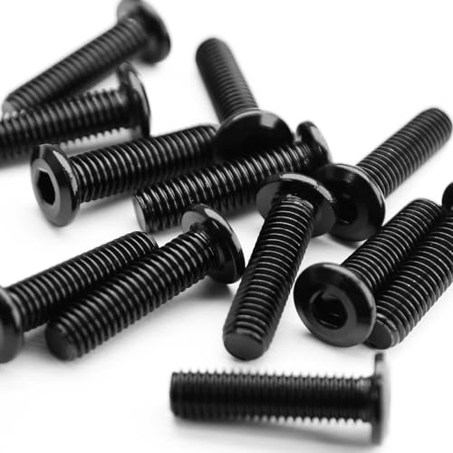 M6 x 25mm Flat Head Hex Socket Cap Screws Furniture Bolts, Stainless Steel 18-8 (304), Black Oxide, Countersunk Connector Screw, Full Thread, 20 PCS (with Hex Spanner) - size: M6 x 25mm