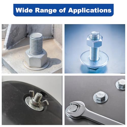 ZQZ 1/4 x 1-1/4" Stainless Steel Flat Washers, 55PCS Fender Washer 1-1/4"OD - size: S-1/4" x 1-1/4"-55 Pieces