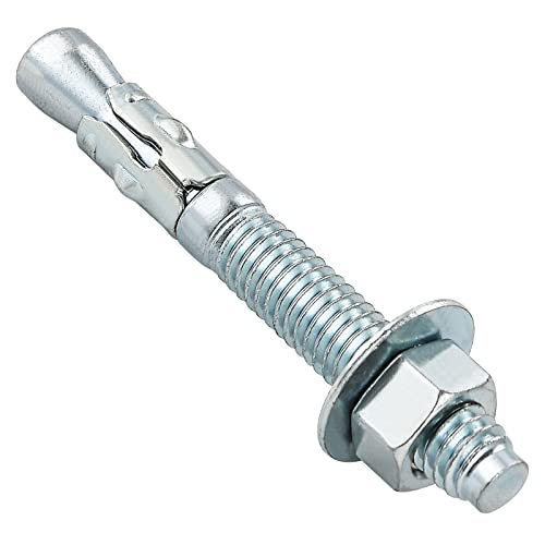 Wensilon 1/2x9 10Pcs Inch Standard Fasteners for Heavy-Duty Zinc Wedge Anchors for Cement and Concrete - size: 1/2x9"