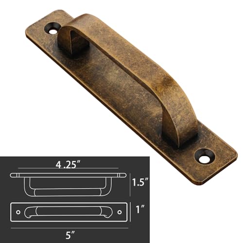 2 Pack 4 1/4 Inch 108 mm FlatCopper Cabinet Handles Aluminum Cabinet Pulls Drawer Pulls - color: FlatCopper, size: 4 1/4 Inch