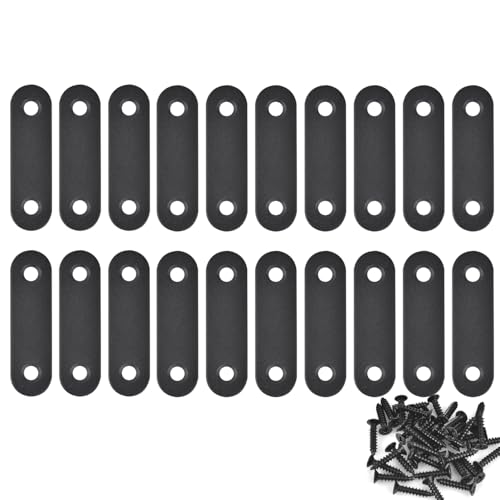 20-Pack Mending Plates for Wood Kit with 40 Self-Tapping Screws - 304 Rustproof Reinforced Flat Brackets for Wood Furniture Repair, Door Frame & Cabinet Reinforcement,Stainless Steel - size: 1 Size Set (1.42 x 0.63 inches)