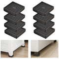 Bed Risers Heavy Duty, Set of 8, Stackable Square Furniture Risers, Black - size: 8pcs 3" Square