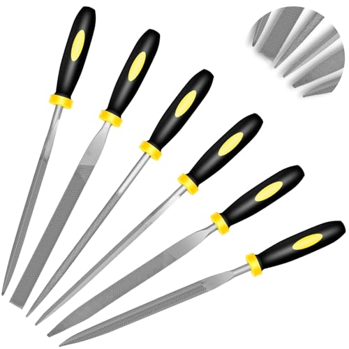 6PCS Metal Needle File Set, 6.3-Inch Mini Hand Files for precision repairs