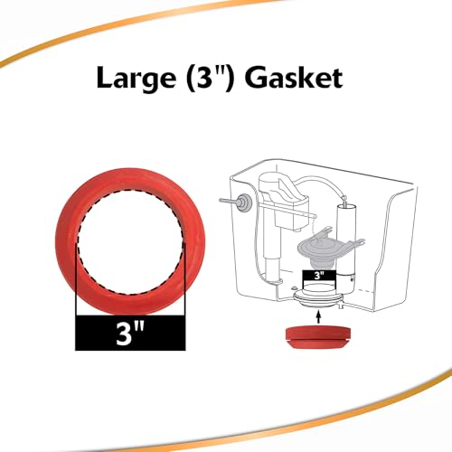 Korky Large 3-Inch Toilet Flush Valve Kit – Fits Many Brands - 5030