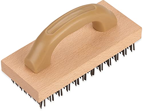 Carlisle FoodService Products 4067600 Ergonomic Steel Butcher Block Scratch Brush, 9-3/8” 1EA (Pack of 12) - size: 1 EA (Pack of 12)