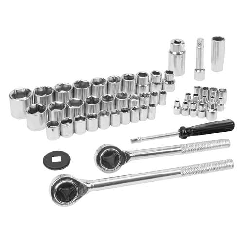 Performance Tool W1172 SAE/Metric 52-Piece Socket Set (1/4-Inch, 3/8-Inch & 1/2-Inch Drive) - size: 52-Piece (Pack of 1), style: Socket Set
