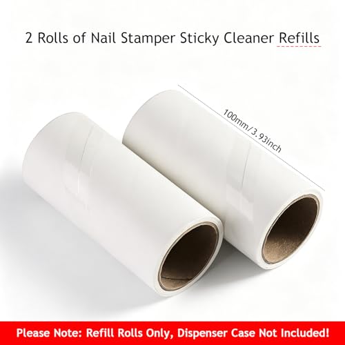 Nail Stamper Cleaner Refill Roll, 120 Adhesive Sheets - color: 2 Refills