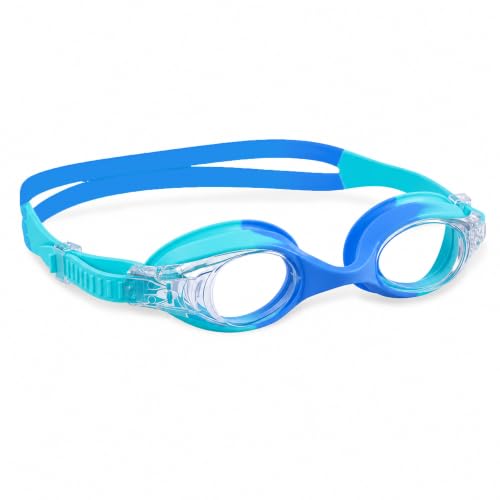 Good Anti-Fog Swim Goggles for Kids 3-15, Boys, Girls, Youth Toddler - color: Sky Blue, Blue