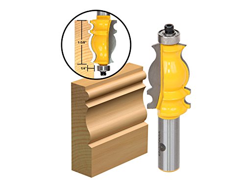 YONICO Architectural Molding Router Bit (16131 - 1-5/8" CL - 1/4" CD - 1/2" Shank) - style: 16131 - 1-5/8" CL - 1/4" CD - 1/2" Shank