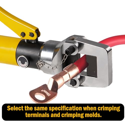 16T Hydraulic Crimping Tool,6 AWG-800 MCM Hydraulic Crimper,12 Dies