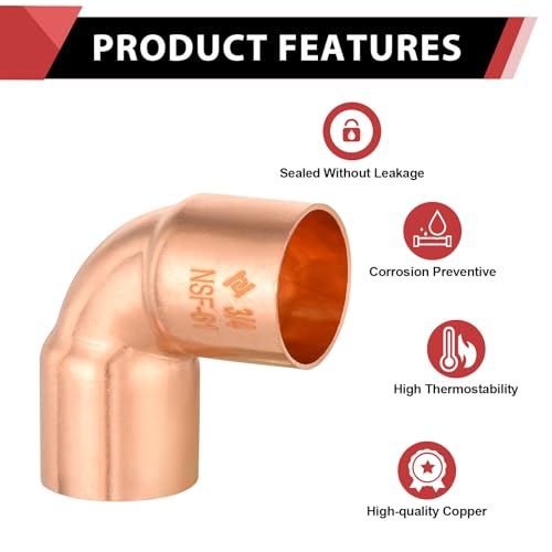 25 Piece EFIELD 3/4" C X C Short Radius Copper 90 Degree Elbow - size: 3/4"x 3/4", style: 90 Degree