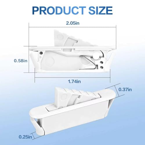 White Window Sash Vent Stops 6-Pack 1714WHITE, Nylon Snap-in | Window stoppers security for vinyl windows. High-strength nylon, crack-resistant. Fits 1.875" slots. Easy install.