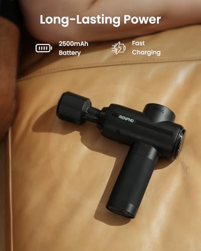 RENPHO Active Thermacool 2 Massage Gun with Intuitive Heat and Cold Control - color: Classic Black