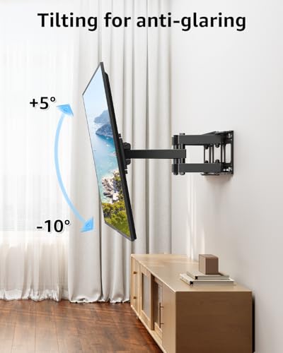 EconoMe TV Wall Mount for Most 32-65 inch Flat Screen/LED/4K TVs, TV Mount with Swivel and Tilt Articulating Dual Arms, Full Motion Wall Mount up to 16” Stud, Max VESA 400X400mm, up to 99lbs - size: for 32-65 inch TV,Full Motion TV Mount