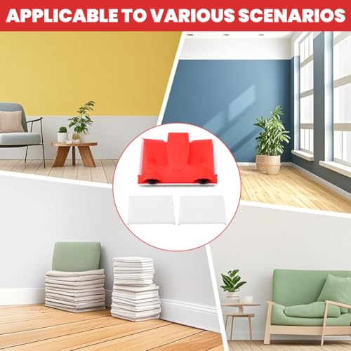 Paint Edger Trimmer with 2pcs Replacement Pad Refills, Corner Walls & Ceilings Paint Pad Applicator, Edge Painting Tool for Walls, Ceilings, Corners, Trims, and Edges FLA-wless Cutting-in
