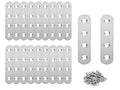 20PACK 3INCH X 0.6INCH Stainless Steel Straight Flat Bracket Repair Plate Brace,Mending Joining Plates for Wood, Board, Bed Frame, Furniture & Shelves,with Screws - size: 20PACK 3INCH X 0.6INCH