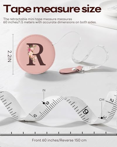 Maicican Retractable Tape Measure, Pink Leather Sewing Measuring Tape, R - color: Tape Measure-Pink R