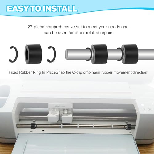 Rubber Roller Replacement Set for Cricut Maker, Pack of 27