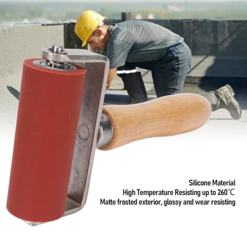 Silicone Seam Roller, 32mm Dia 80mm Width 260℃ Width Rubber Brayer Roller, Art Craft Roller PVC, TPO, Epdm Single Ply Roofing Tape, Printmaking, Ink, Wallpapers Stamping Gluing