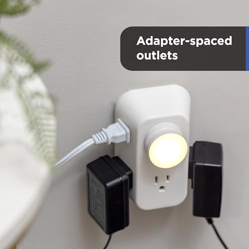 GE Outlet Extender, 2 Pack, 6 Outlet Multi Plug Wall Power Splitter - size: 2 Pack