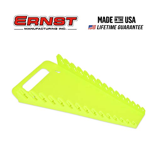 ERNST 5082HV Gripper Wrench Organizer, 15 Tool, High-Visibility - color: Hi-viz, style: 15 Tool