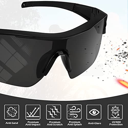 Safety Glasses for Men, Anti Scratch & UV Protection Work Glasses - color: 6pack-dark Grey