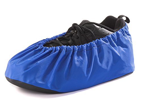 Reusable Washable Shoe & Boot Covers, Made in USA, NonSkid & Lab Tested, 4 Sizes - color: Royal Blue, size: Large