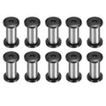 HARFINGTON 10pcs Knife Handle Screws 6 x 16mm M4 Torx Sink Head Stainless Steel Pocket Knife Pivot Pin Folding Knives Bolts Fasteners for Blade Fixing, Black/Silver - size: 6 x 16mm