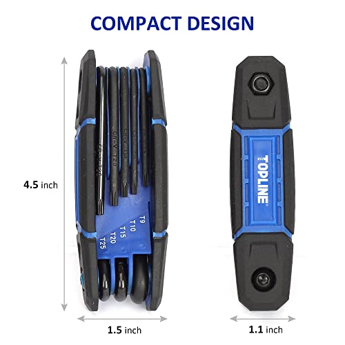 Topline 25-Piece Folding Allen Wrench Set, Portable Allen Key Set