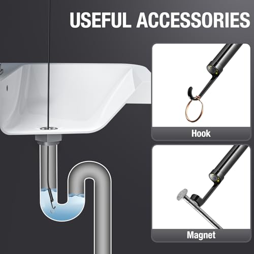 Teslong Dual Lens 3.3FT Endoscope Camera for Drain & Plumbing Inspection - size: 3.3FT