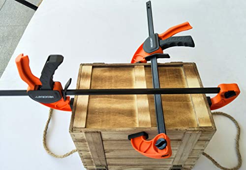 Quick Release Ratchet Bar Clamps for Woodworking (2 Pieces Set 18'') - Light Duty Adjustable One-Handed Clamp for Woodworking & Furniture Manufacturing & Assembly - style: 2pack 18"