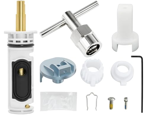 1222/1222B Cartridge Pressure Balancing with 104421 Removal Tool & 116653 Handle Metal Adapter Replacement,Compatible with Moen Posi Temp Single Handle Tub/Shower Faucets Plumbing Repair Kit,Brass - style: 1