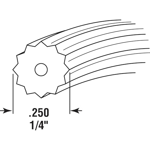 Prime-Line P 7645 Screen Retainer Spline, 0.250 In., 25 foot, Gray (1 Roll) - size: 1 Count (Pack of 1)