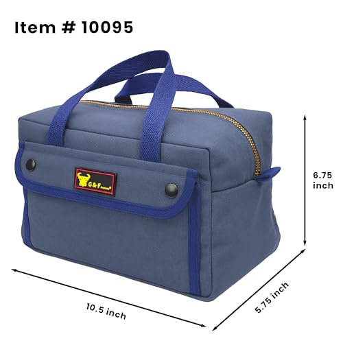 G & F Products Waxed Canvas Military Duffle Bag, 24 Inch, Heavy Duty Travel - color: Navy Blue (11 inch x 7 inch x 6 inch)
