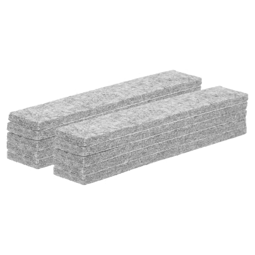 uxcell Felt Strips with Adhesive Backing, 10 Pcs 1" x 6" x 0.2" Anti Scratch Furniture Felt Tapes Self-Stick Pads for Protecting Hardwood Floor, Grey - color: Grey