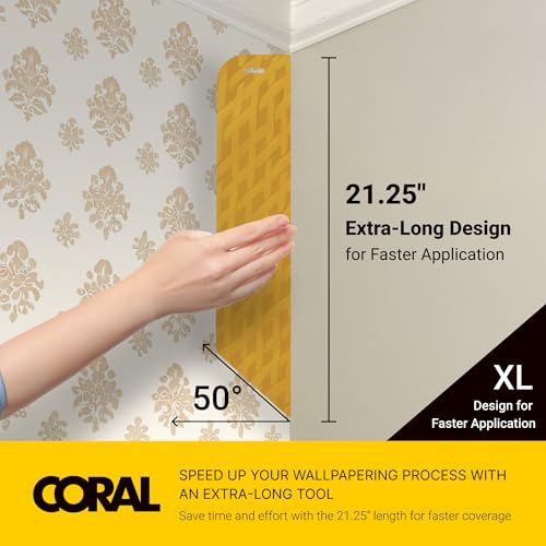 Coral 69502 Paperwiz XL Wallpaper Tools - Smoothing Tool for Peel and Stick Wallpaper - Wallpaper Smoothing Tool & Hanging Tools - Install Kit Includes Wallpaper Smoother Tool for Easy Application