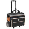 Klein Tools 55452RTB Tool Bag, Water Resistant Tool Storage Organizer Rolls on Rugged 6-Inch Wheels, 24 Pockets, Load Tested to 200-Pound - size: Rolling Tool Bag