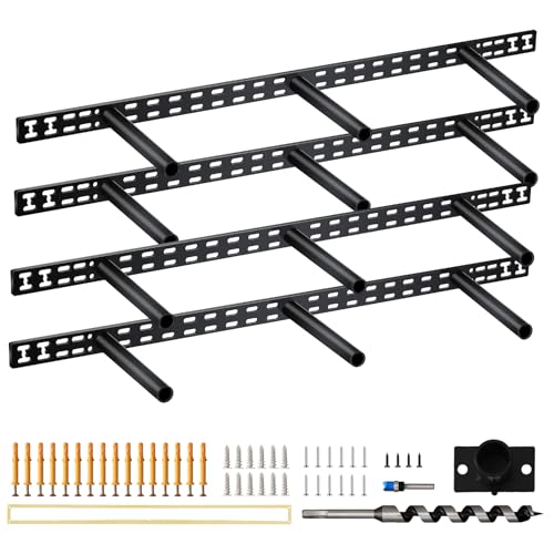 4 Pcs 34 in Floating Shelf Bracket 34 x 8 Floating Shelves Hardware, Heavy Duty Floating Shelf Brackets, Thickened Solid Steel Wall Mount for Kitchen/Living Room/Office (8 inch Rods) - style: 4pcs 34x8 in