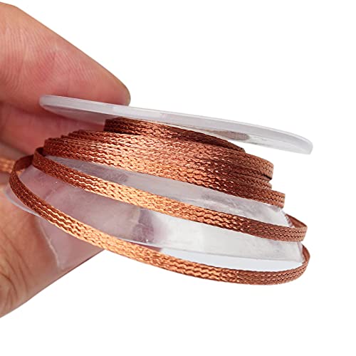 Solder Wicks，No-Clean Solder Wick，10ft Length 2 Pieces Desoldering Braided Wicks. Solder Removal Tool，Desoldering Wick Used to Remove the Solder and Disassemble Electrical Components - style: 2pcs