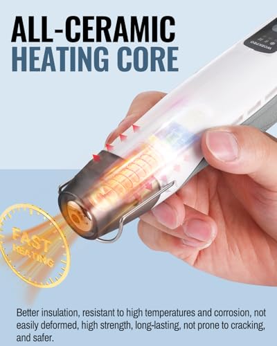 WORKPRO 7.2V Cordless Mini Heat Gun with Reflector Nozzle, 3 Temp Settings