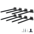 NEODROP 8-Pack 8 Inch Hidden Floating Shelf Bracket, Heavy Duty Blind Shelf Support Hardware | Invisible Wall Brackets for Kitchen, Fireplace Mantel Wood Shelves | Black Powder Coated Solid Steel - size: 8 Inch, style: 8 Pack