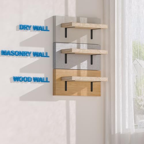 4Pcs Shelf Brackets, Black 6inch Floating Shelf Bracket, Wall Mounted Support,Heavy Duty Floating Shelf Bracket - size: 6inch, style: 4PCS