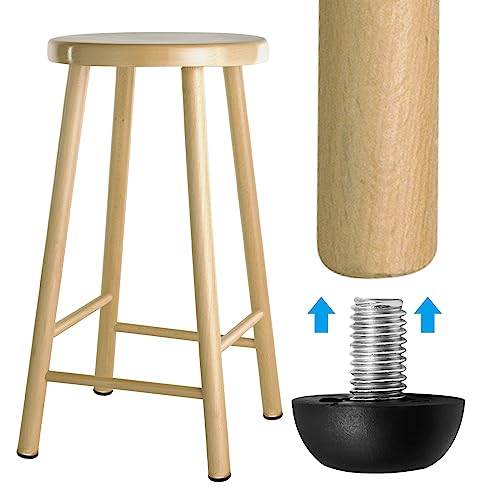 16 PCS 8mm x 1.25 M8 Adjustable Leveling feet, Adjustable Furniture Leg Leveler, Replacement Outdoor Patio, Stainless Steel Screw-in Leveling Feet Glides - color: 16pcs