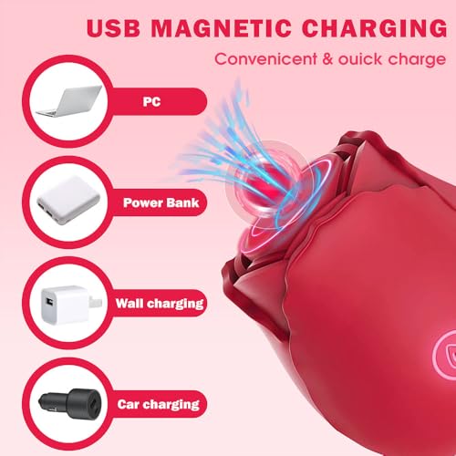 Rose Toy Rose Sex Toys Clit Sucker Sex Adult Toys Vibrator for Women G-20 | Newly Rose Viboatorr Rose Vibratoar Suction Vibratoer Automatic Electric Machine Adult Toys for Couples Red