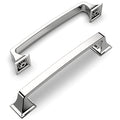 Amerdeco 10 Pack Polished Chrome Cabinet Pulls 5 Inch(128mm) Hole Center Cabinet Hardware Kitchen Cabinet Handles for Bathroom Drawer Pulls Dresser Pulls ZH0002 - color: Polished Chrome, size: 5" hole center