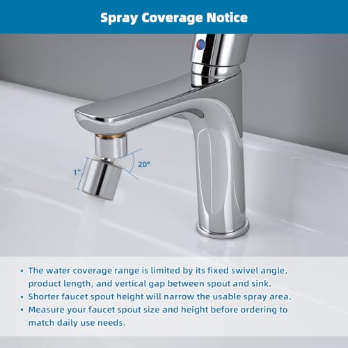Hibbent NSF/ANSI/CAN 61 & cUPC Certified Faucet Aerator, Chrome - color: Chrome, style: Classic 360 Degree Faucet Aerator