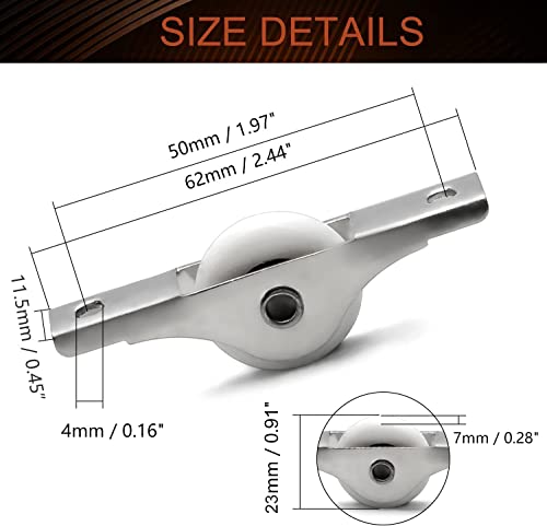 MroMax Nylon Door/Window Roller Replacement, 2Pcs 23mm/0.91" Dia White - color: 2pcs White Wheel